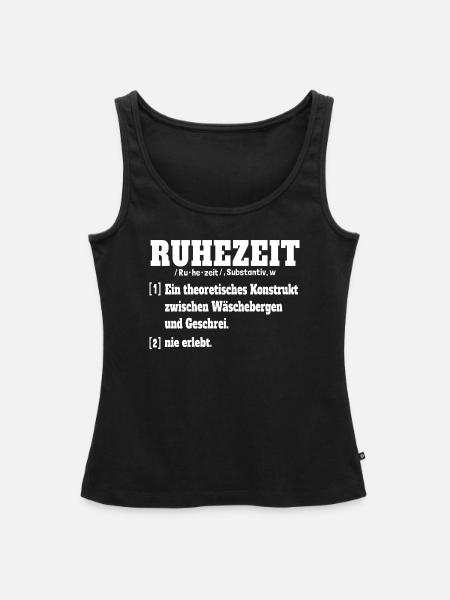 Ruhezeit Definition Wörterbuch - Frauen Premium Organic Tank Top - Schwarz