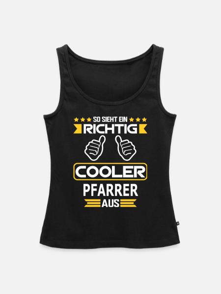 PFARRER - Frauen Premium Organic Tank Top - Schwarz