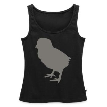 poussin - Débardeur bio Premium Femme - noir - Devant - AI Model Female 172 light (172cm)