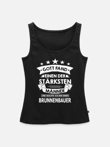 brunnenbauer - Frauen Premium Organic Tank Top - Schwarz