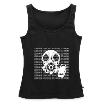 Techno - Techno music Symbol - Frauen Premium Organic Tank Top - Schwarz - Vorne - AI Model Female 172 light (172cm)