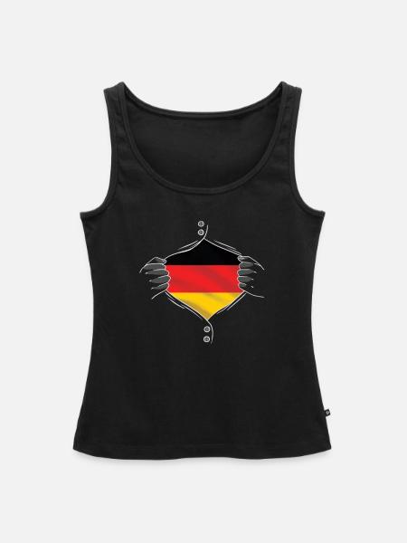 germany flag proud - Frauen Premium Organic Tank Top - Schwarz