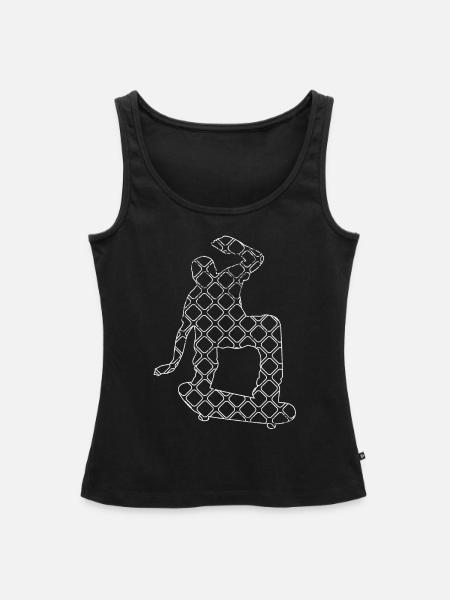 Skateboarden in Zellen - Frauen Premium Organic Tank Top - Schwarz