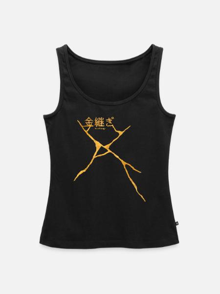 Kintsugi - Frauen Premium Organic Tank Top - Schwarz