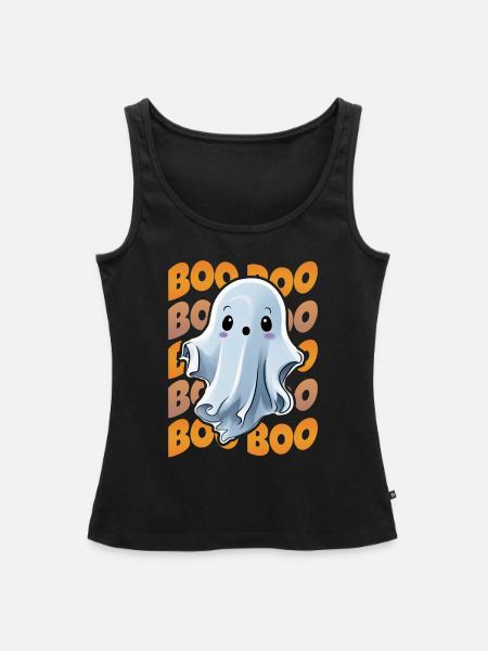 BOO Geist - Frauen Premium Organic Tank Top - Schwarz