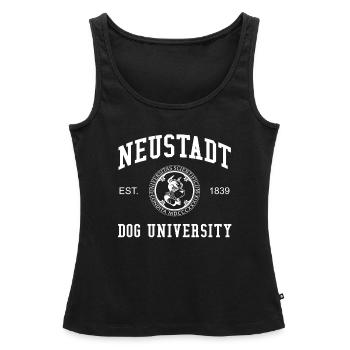 Université canine Neustadt Universität Hochschule Uni - Débardeur bio Premium Femme - noir - Devant - AI Model Female 172 light (172cm)