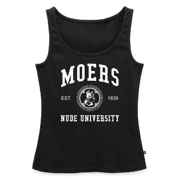 Moers Nude University University College University - Débardeur bio Premium Femme - noir - Devant - AI Model Female 172 light (172cm)