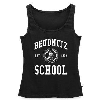 Leipzig Reudnitz School University School University - Débardeur bio Premium Femme - noir - Devant - AI Model Female 172 light (172cm)