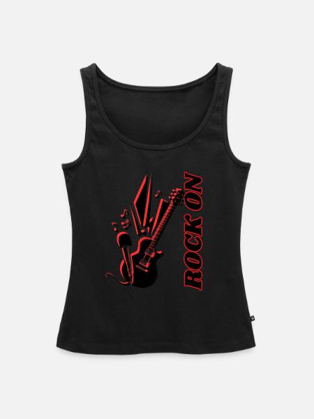 Stein auf 2 - Frauen Premium Organic Tank Top - Schwarz