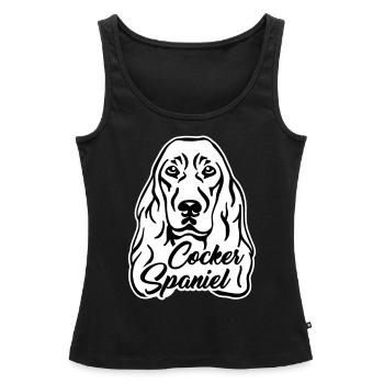 Cocker Spaniel - Women’s Premium Organic Tank top - black - Front - AI Model Female 172 light (172cm)