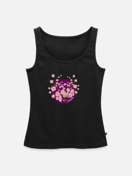 Sakura Baum - Frauen Premium Organic Tank Top - Schwarz