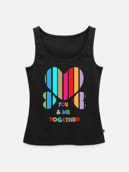 du und ich, gemeinsam - Frauen Premium Organic Tank Top - Schwarz