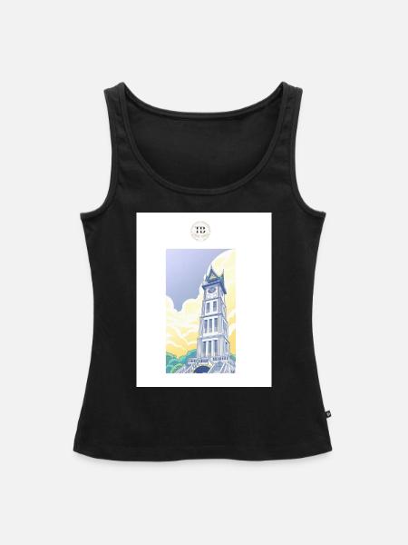 Blue Clock L - Frauen Premium Organic Tank Top - Schwarz
