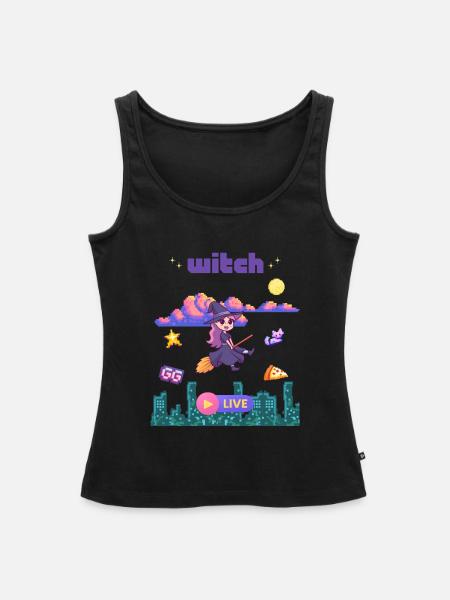 Hexe auf Sendung - Frauen Premium Organic Tank Top - Schwarz