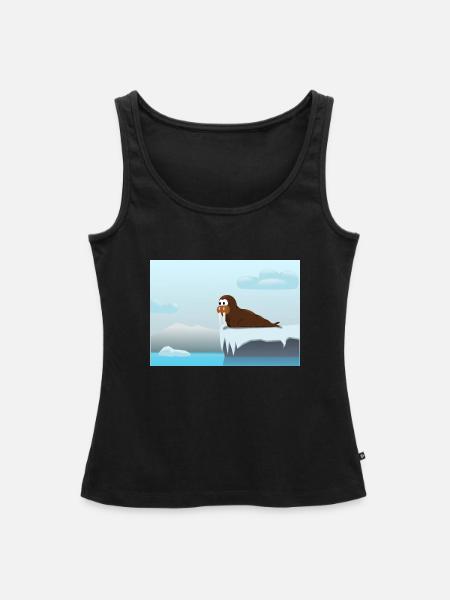 Walross - Frauen Premium Organic Tank Top - Schwarz