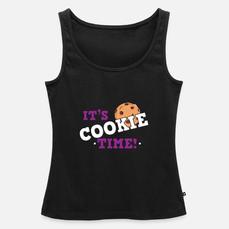 It's Cookie Time - Yummy Cookie Lover Gift - Women’s Premium Organic Tank top - black