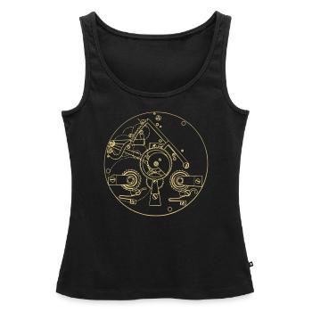 Pendule arithmetic impact unit - Women’s Premium Organic Tank top - black - Front - AI Model Female 172 light (172cm)