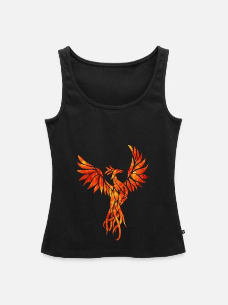 fire phoenix - Débardeur bio Premium Femme - noir