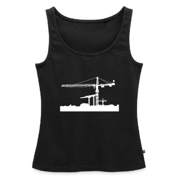 Baustelle - Frauen Premium Organic Tank Top - Schwarz - Vorne - AI Model Female 172 light (172cm)