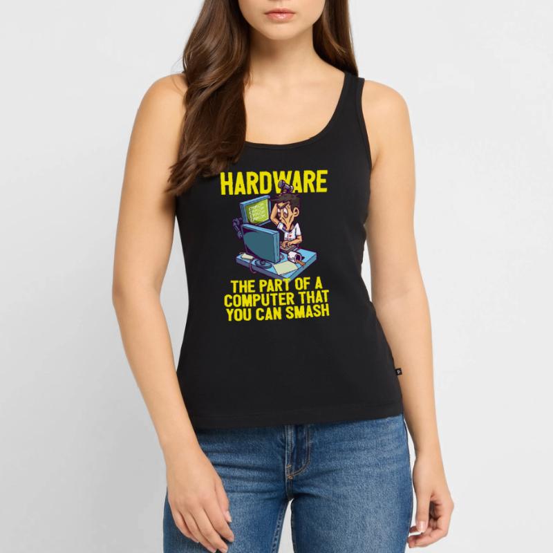 Smash PC Hardware Debugging IT Coder Informatik Frauen Premium Organic Tank Top