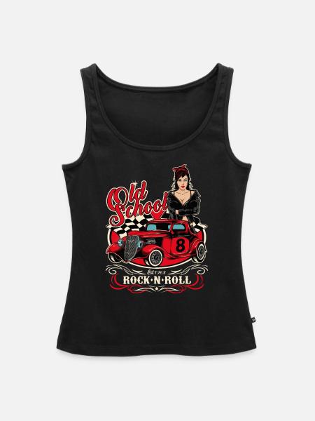 Rockabilly Pin Up Girl 60s Retro Vintage - Women’s Premium Organic Tank top - black