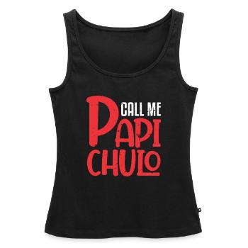 Call Me Papi Chulo Sugar Daddy Dad Papa - Débardeur bio Premium Femme - noir - Devant - AI Model Female 172 light (172cm)