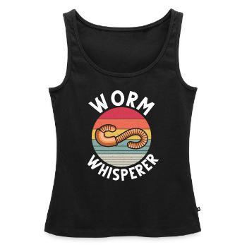 Wurm Würmer Vermicomp Wurmzucht Vermikultur - Frauen Premium Organic Tank Top - Schwarz - Vorne - AI Model Female 172 light (172cm)