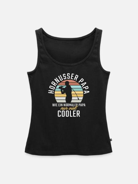 Hornusser Papa - Frauen Premium Organic Tank Top - Schwarz