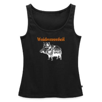 Waidmannsheil I Keiler Jagd Motiv - Frauen Premium Organic Tank Top - Schwarz - Vorne - AI Model Female 172 light (172cm)