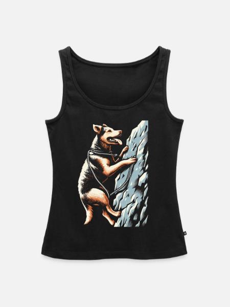 Klettersport und Hund - Frauen Premium Organic Tank Top - Schwarz