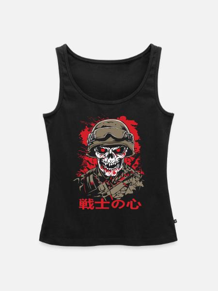 Evil Soldier - Frauen Premium Organic Tank Top - Schwarz