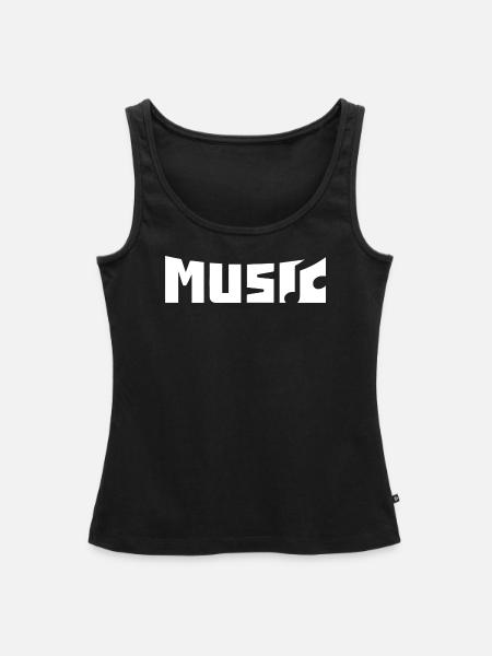 Music - Frauen Premium Organic Tank Top - Schwarz