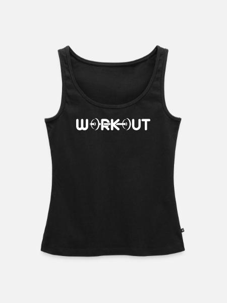 Workout - Frauen Premium Organic Tank Top - Schwarz