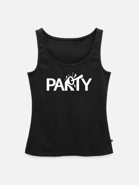 Party - Frauen Premium Organic Tank Top - Schwarz