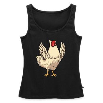 Costume de poulet sans tête Halloween - Débardeur bio Premium Femme - noir - Devant - AI Model Female 172 light (172cm)