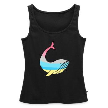 Fierté De Whale Genderflux - Débardeur bio Premium Femme - noir - Devant - AI Model Female 172 light (172cm)
