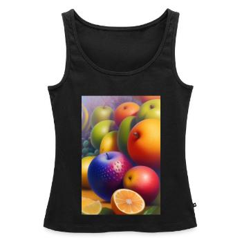 Früchte - Frauen Premium Organic Tank Top - Schwarz - Vorne - AI Model Female 172 light (172cm)
