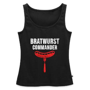 Grill T-Shirt Steak Griller Grillmeister Geschenk - Frauen Premium Organic Tank Top - Schwarz - Vorne - AI Model Female 172 light (172cm)