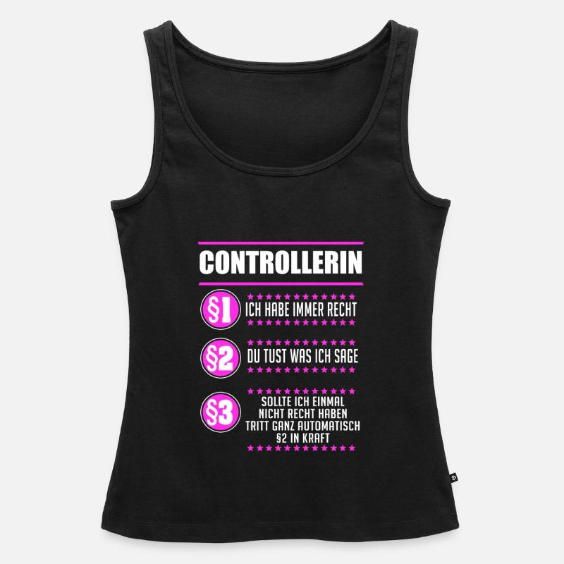 Controllerin Finanzen Controller Geschenk - Frauen Premium Organic Tank Top - Schwarz