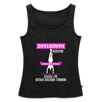 Handstand Turner Turnen Geschenk - Frauen Premium Organic Tank Top - Schwarz - Vorne - AI Model Female 172 light (172cm)