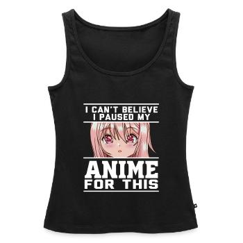 Anime Clothing Otaku Otaku cadeau - Débardeur bio Premium Femme - noir - Devant - AI Model Female 172 light (172cm)