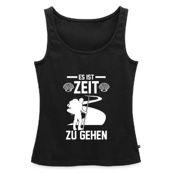 Pilgern Pilgerer Jakobsweg Geschenk - Frauen Premium Organic Tank Top - Schwarz - Vorne - AI Model Female 172 light (172cm)