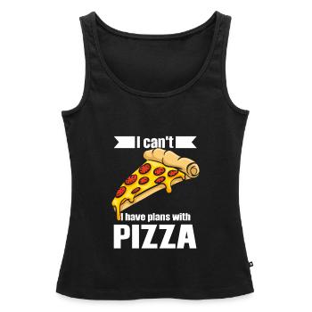 Pizza Pizzas Amateurs de pizza cadeau - Débardeur bio Premium Femme - noir - Devant - AI Model Female 172 light (172cm)
