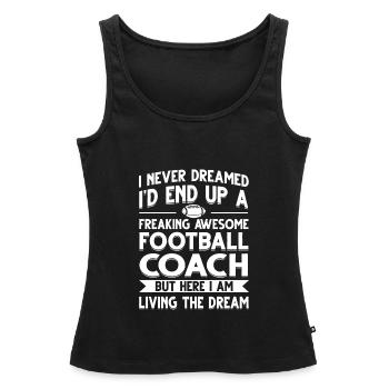 Fußballtrainer Coaching Fußballtrainer Geschenk - Frauen Premium Organic Tank Top - Schwarz - Vorne - AI Model Female 172 light (172cm)