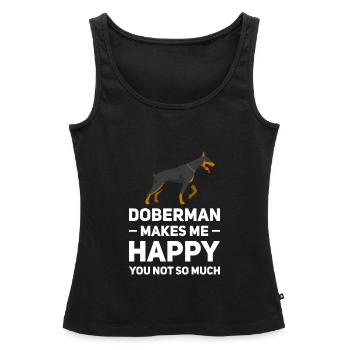Dobermann Dobermann Geschenk - Frauen Premium Organic Tank Top - Schwarz - Vorne - AI Model Female 172 light (172cm)