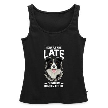 Border Collie Border Collie Cadeau - Débardeur bio Premium Femme - noir - Devant - AI Model Female 172 light (172cm)