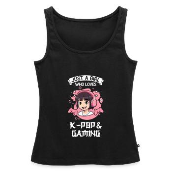 K-Pop-K-Pop-Merch K-Pop-Waren Geschenk - Frauen Premium Organic Tank Top - Schwarz - Vorne - AI Model Female 172 light (172cm)