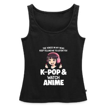 K-Pop-K-Pop-Merch K-Pop-Waren Geschenk - Frauen Premium Organic Tank Top - Schwarz - Vorne - AI Model Female 172 light (172cm)