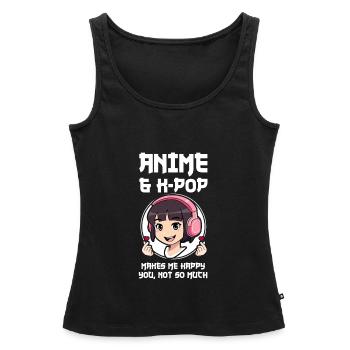 K-Pop-K-Pop-Merch K-Pop-Waren Geschenk - Frauen Premium Organic Tank Top - Schwarz - Vorne - AI Model Female 172 light (172cm)