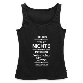 Nichte Tante Nichten Geschenk - Frauen Premium Organic Tank Top - Schwarz - Vorne - AI Model Female 172 light (172cm)